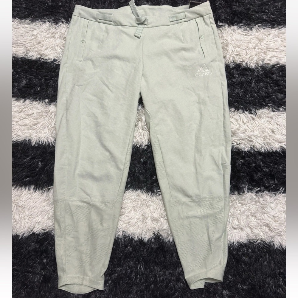 Adidas Made to be Remade Women’s Running Pants, Linen Green, Sz Lg, NWT